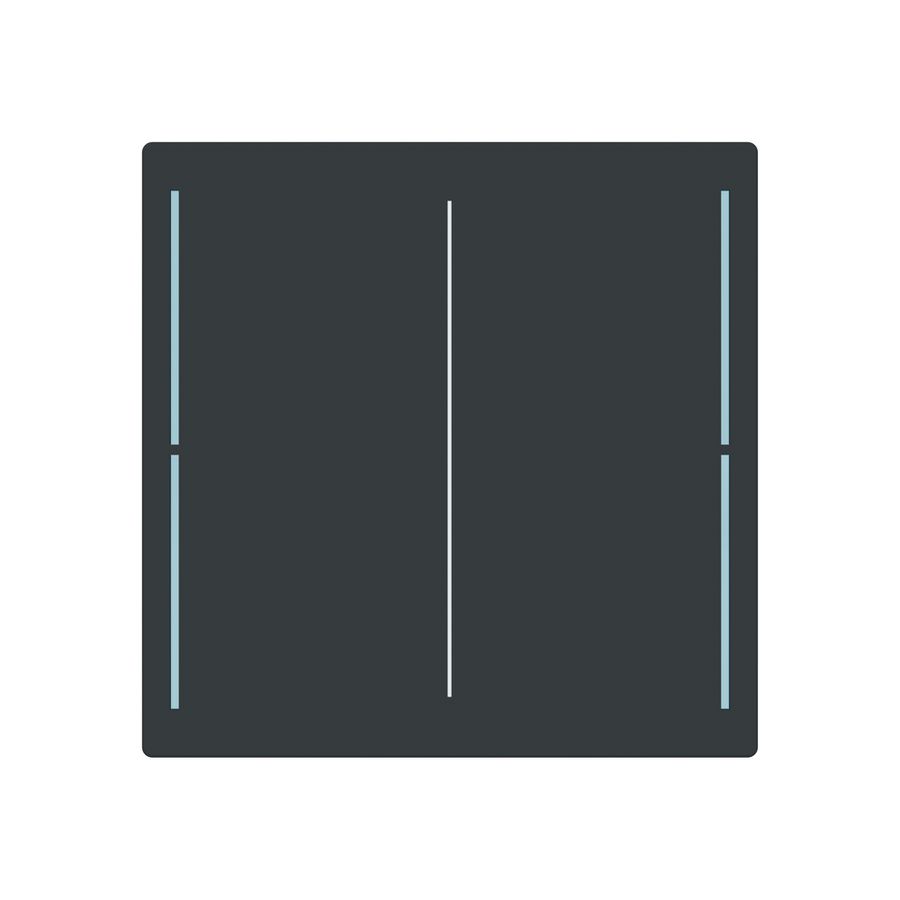 Tasterabdeckung ABB SIDUS touch 2-fach anthrazit