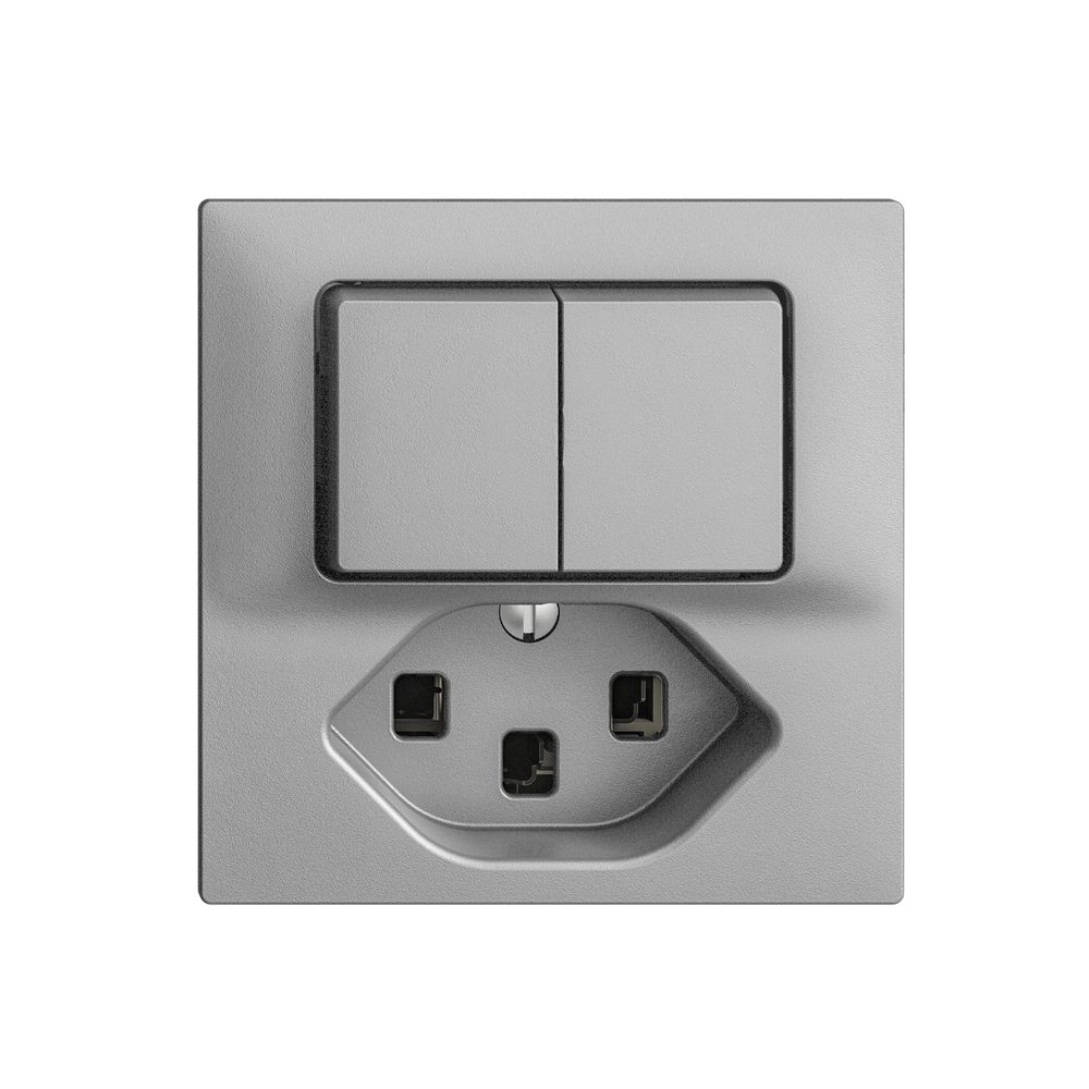 Combinaison A-R+3/1L+T23 16A EDIZIOdue silver