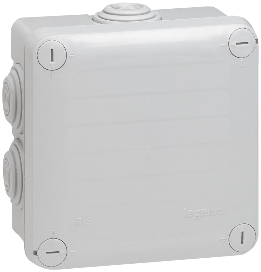 Scatola di derivazione AP PLEXO 105×105mm vuota grigio