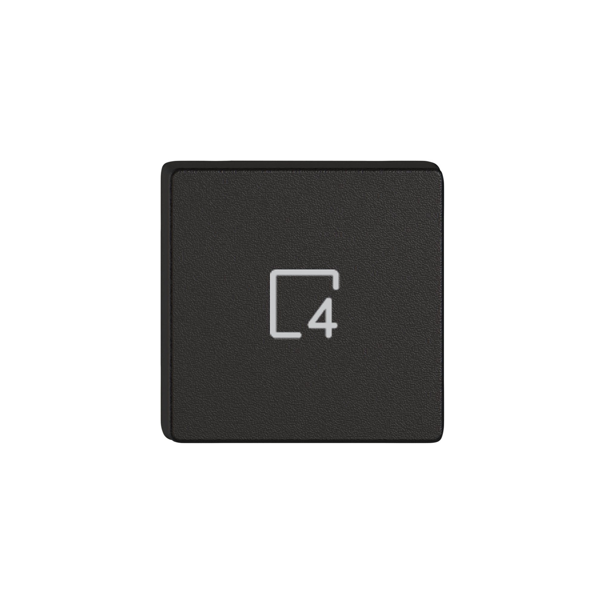 Poussoir 1/4 EDIZIO.liv Wiser avec SNAPFIX® avec symbole scène 4 no