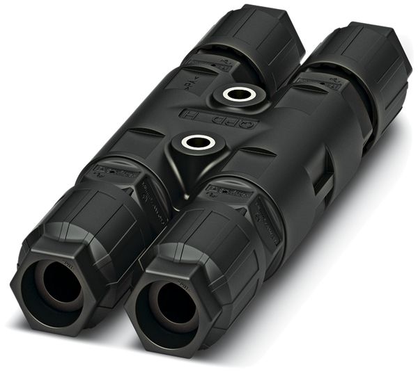 Distributore H QUICKON 2LPE 1.5mm² Ø8…13mm 4×dado nero