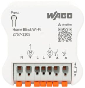 EB-RF-Jalousieaktor WAGO Home matter 2×Ausg 3A 690W AC 2×Eing IP00