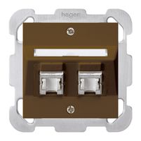 UP-Montage-Set kallysto B Kat.6 2RJ45/s braun