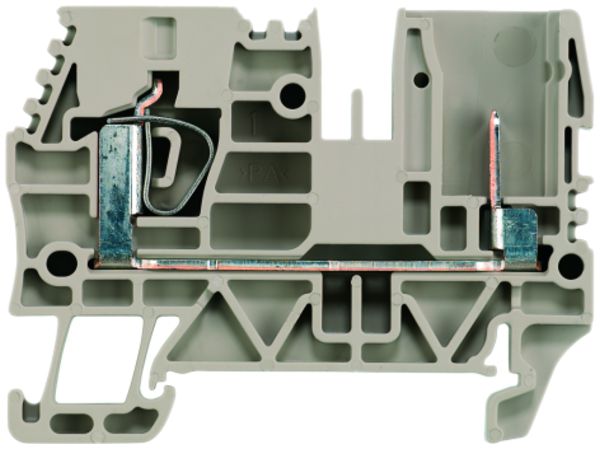 Borne de passage Weidmüller ZT 4/2AN/1 connexion à ressort 4mm² TS35 beige