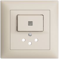 UP-Frontset EDIZIOdue T12 88×88mm crema mit Linse, mit Kinderschutz