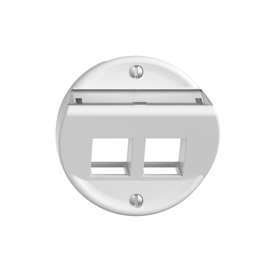 Kit de montage Sdue, avec capot de sortie oblique p.2×Keystone blanc