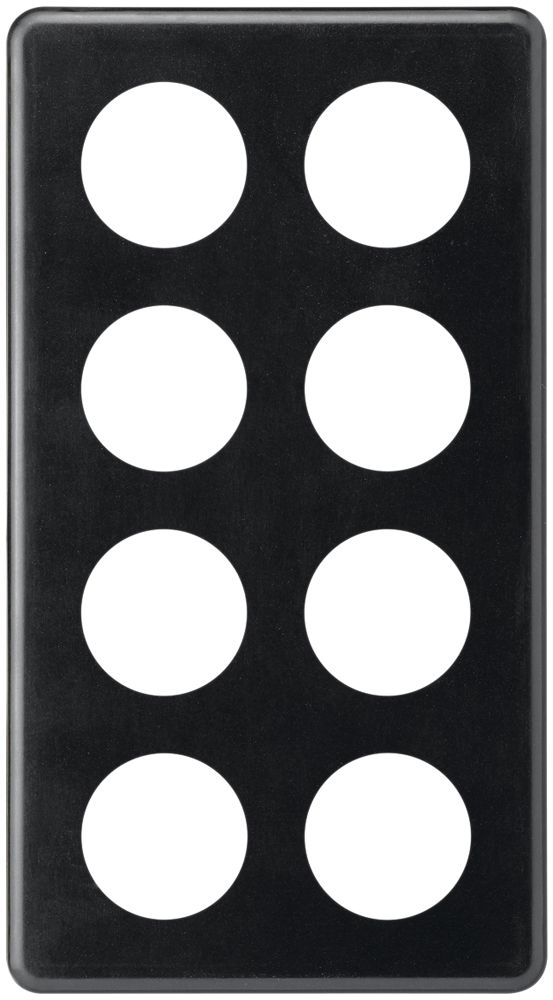 Placca di copertura basico 4×2 8×43mm nero