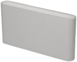Applique LED Wall-Flat 230V 8.5W 540lm 930, grigio alluminio, IP54