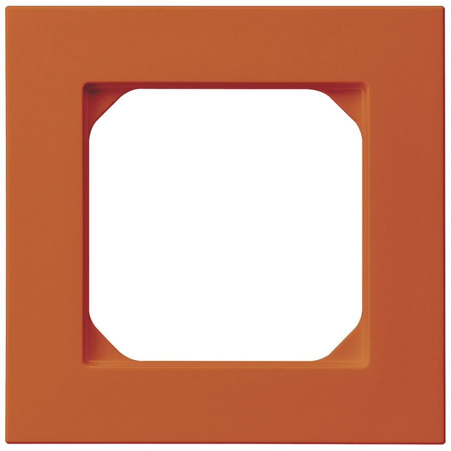 Cadre de recouvrement ENC Hager KPR, 1×1, 94×94mm, orange