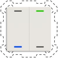 Poussoir KNX RGBW INC MDT TAL-60T2011.02S temp 2t/4a blanc mat "neutre"