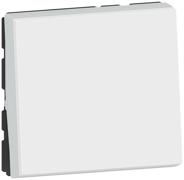 Interrupteur à bascule MOS schéma 3 Easy-Led 2 modules blanc antibactérien