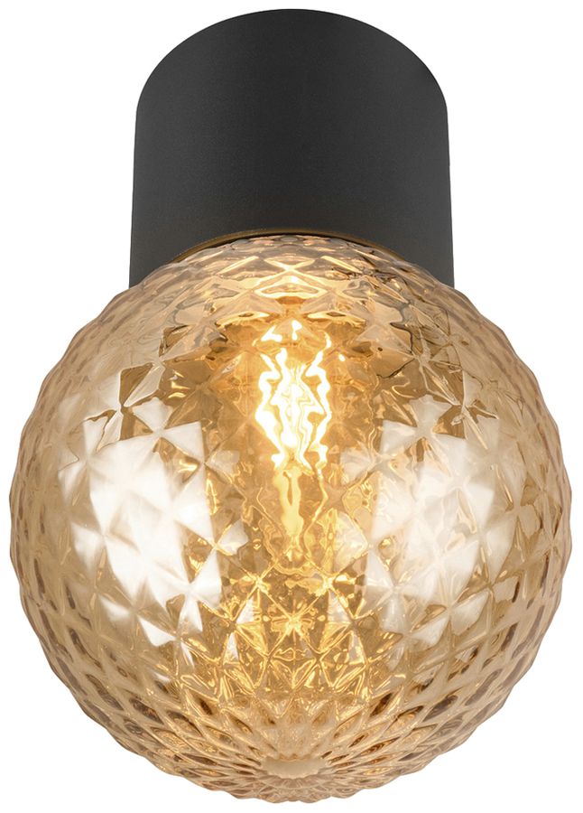 Plafoniera SLV VARYT E14 1×6W IP44 REG Ø76×80mm nero