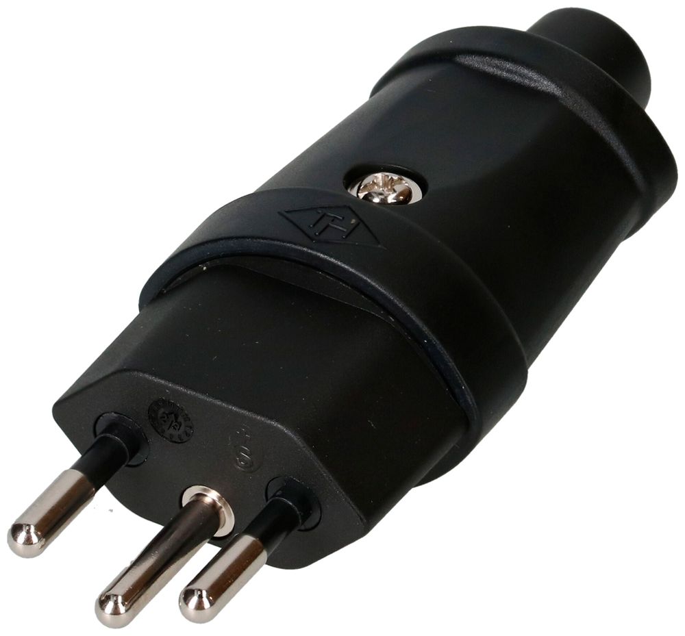 Stecker Typ 12 MAX HAURI TH strong 10A 230V PVC/PA Ø6…10mm IP20 sz