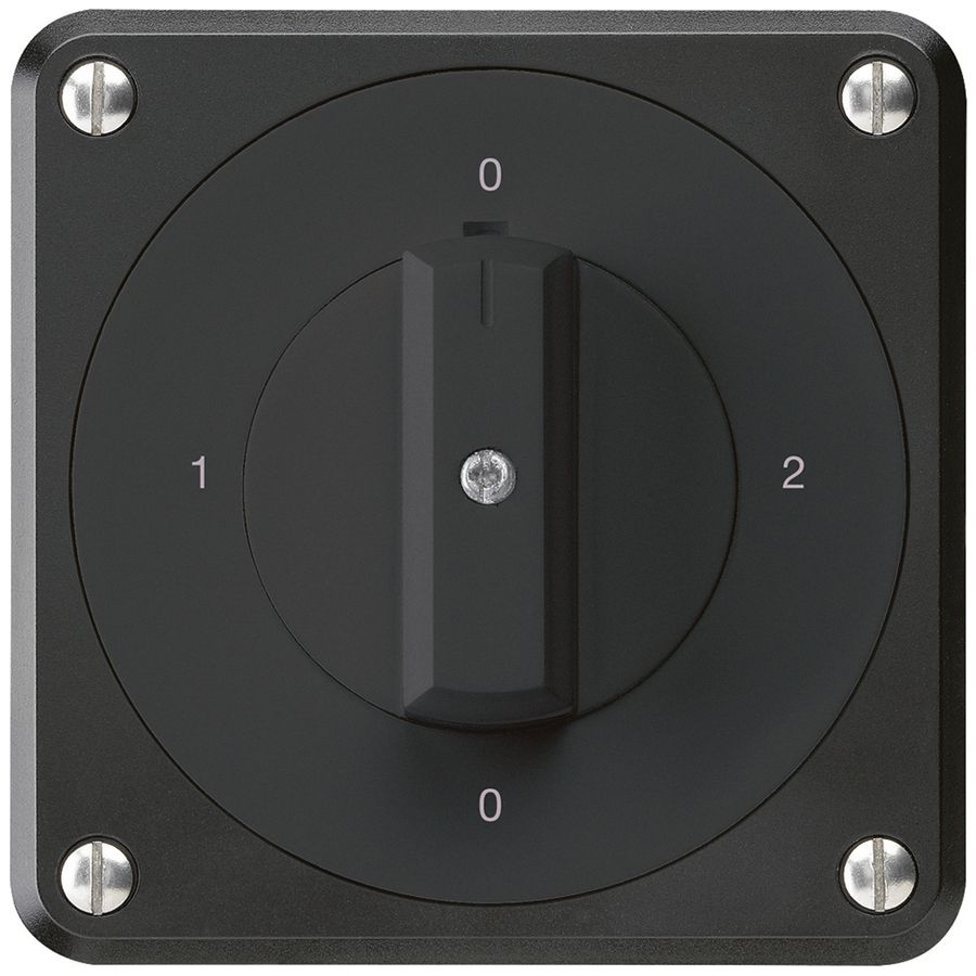 UP-Drehschalter robusto IP55 S2/1P schwarz für Kombination