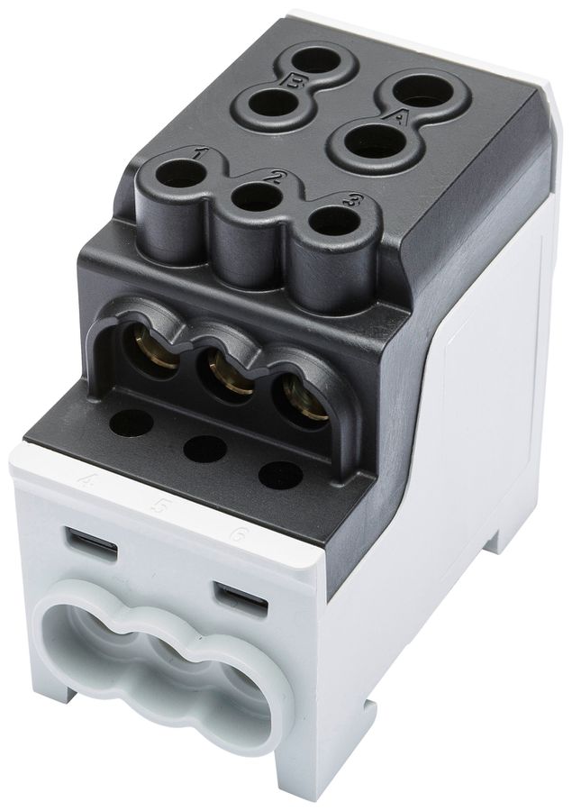 Bloc de distribution Bals UBV TYP C 1P 200A 1×entr 6×sort 1.5…35mm² 6…70mm² no