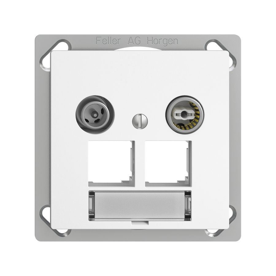 Prise multimédia INC EDIZIOdue FM.TE EASYNET 4dB, p.2×RJ45 S-One, blanc