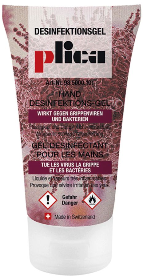 Händedesinfektionsgel Plica, Tube 50 ml