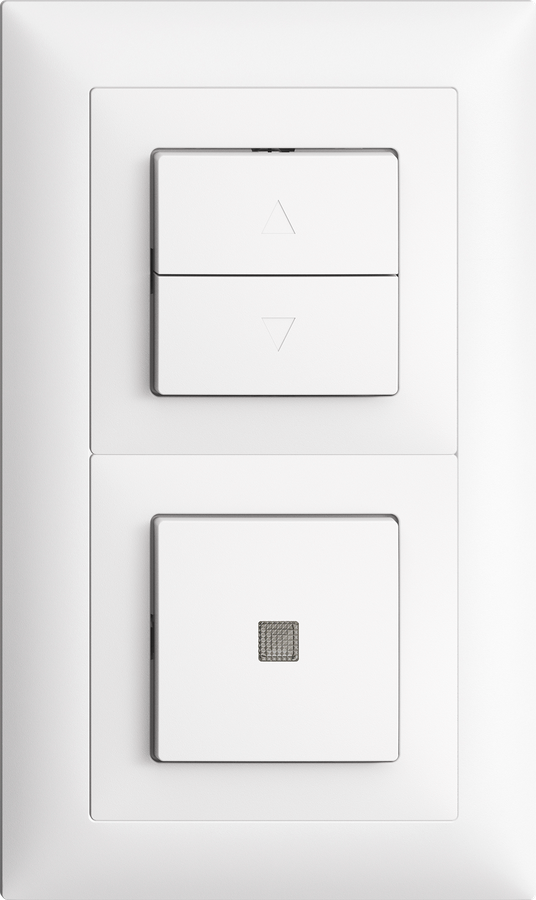 Combinazione INC Edue 2×1 Interr p.tappa 1C+Interr pul lum 3/1L bi