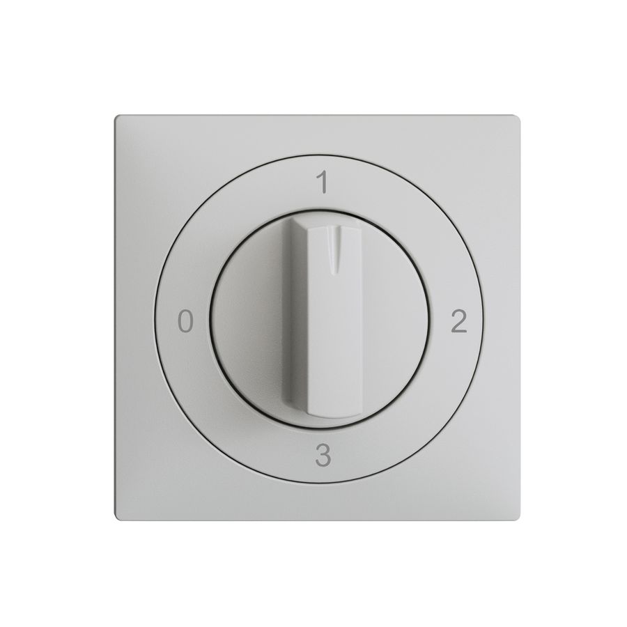 Kit frontal EDIZIOdue 0-1-2-3 60×60mm gris clair pour interrupteur rotatif