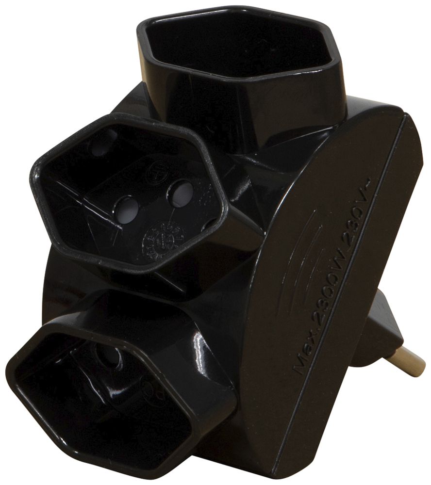 Fiche de dérivation Brennenstuhl 3×T13 noir