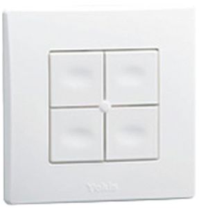 Émetteur mural RF AP Yokis TLM4T45P, 4 touches 2.4GHz 250m