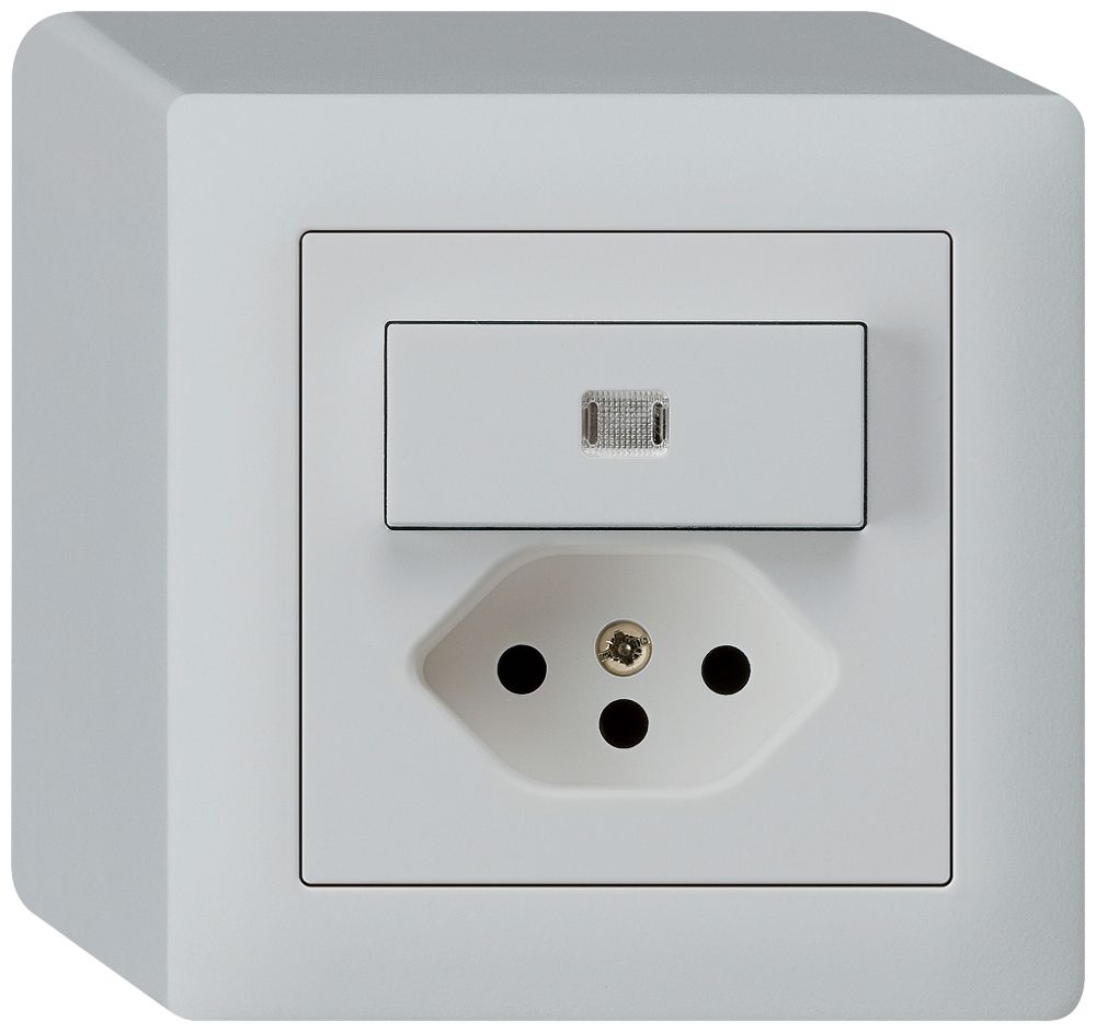 Combinazione luminosa AP 3/1P+T13 grigio chiaro kallysto