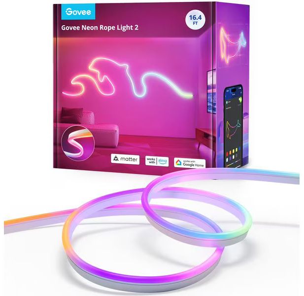 Govee LED Band Neon, bianco, 5m, RGBIC, Matter