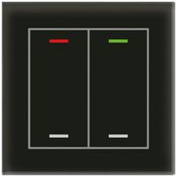 Poussoir KNX RGBW ENC MDT GTL-200S.02S 2t/4a verre noir "neutre"
