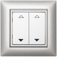 AP-RF-Taster ALADIN EnOcean EDIZIOdue, 2-fach, hellgrau, V/Λ