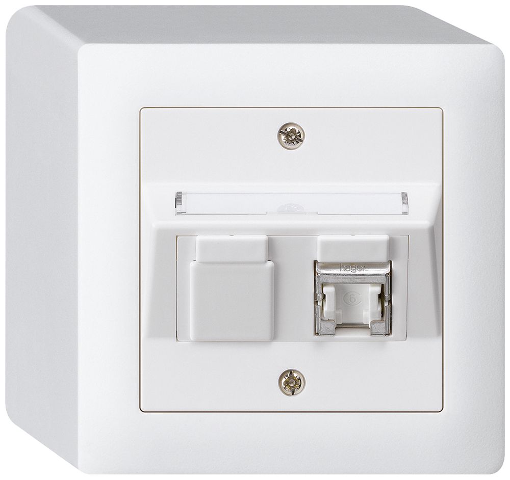 AP-Dose kallysto Kat.6 1RJ45/s weiss