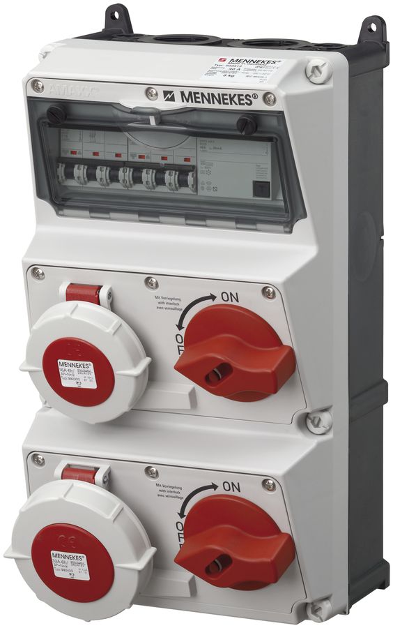 Distributeur mural Mennekes AMAXX IP67 gr/no