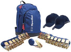 Umreifungsgurt-Set Plica, mit Ratsche, 5m, 25mm, Polyester, blau, 20 Stück