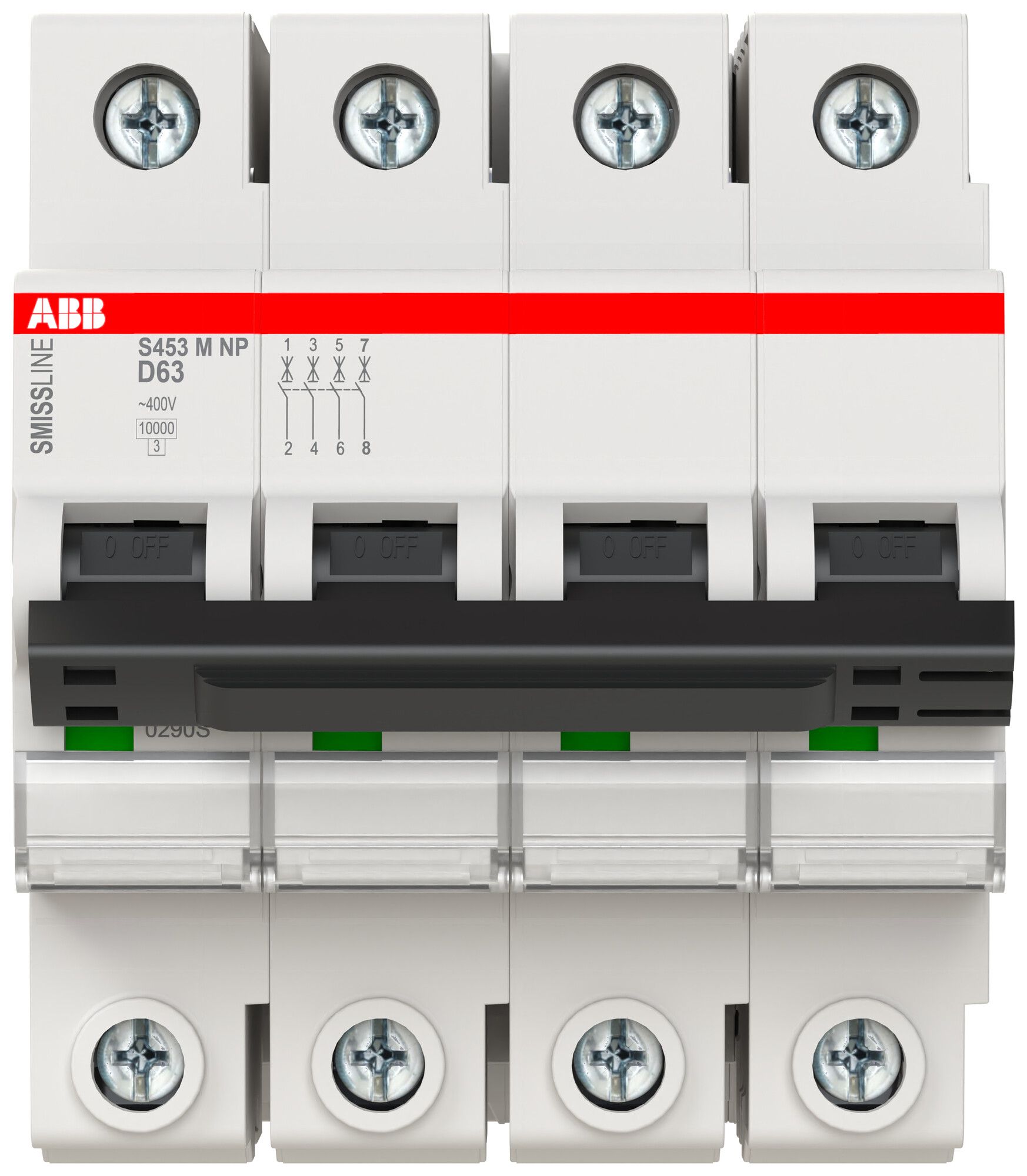 Leitungsschutzschalter SMISSLINE CLASSIC 4×63 D 10kA NP
