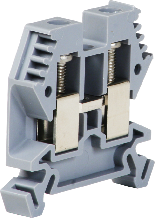 Morsetto di passaggio componibile Woertz 4…10mm² 57A 1000V vite 2×1 DIN 35mm gr