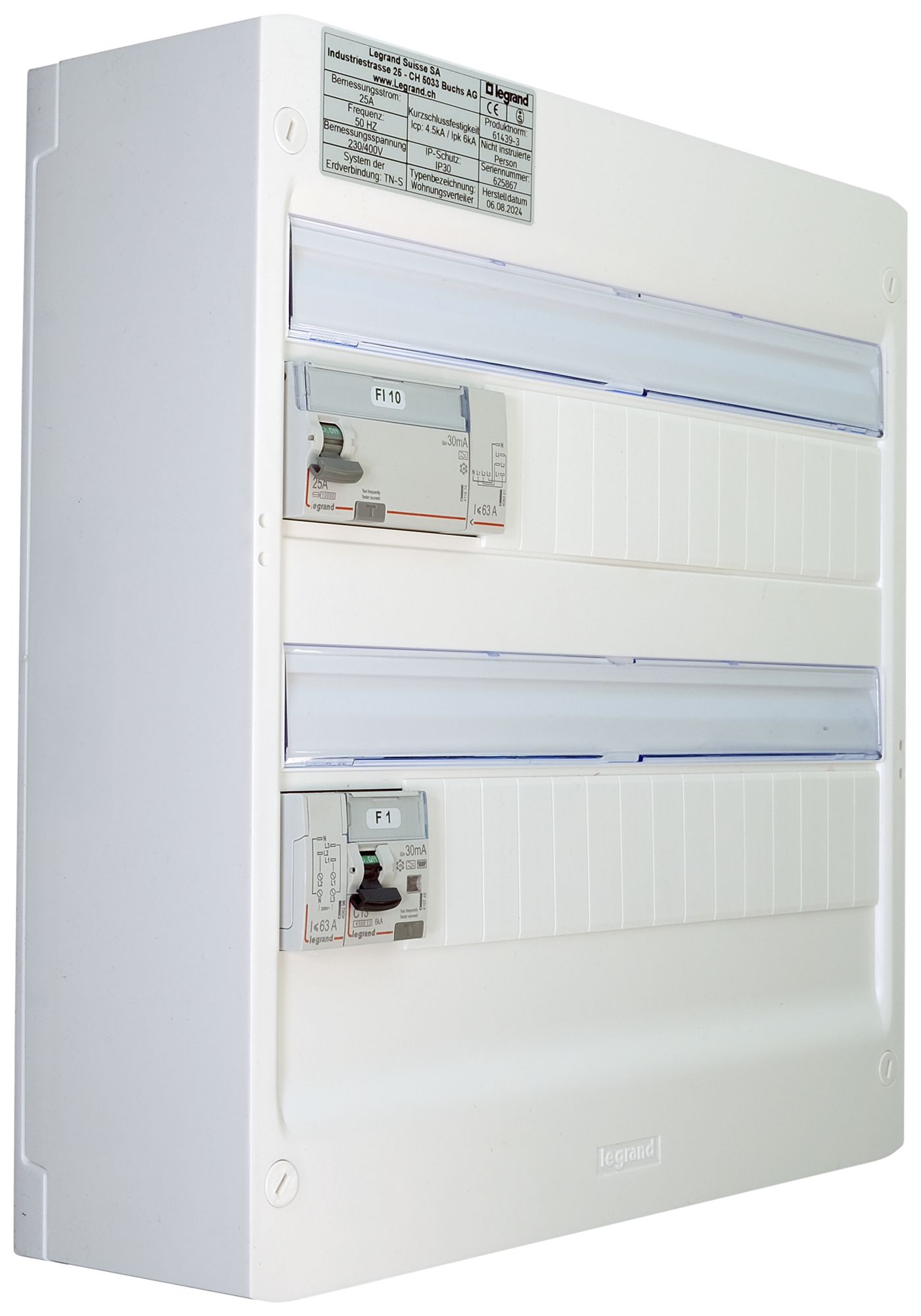 Centralino AP Legrand 2-file 36 UM bianco