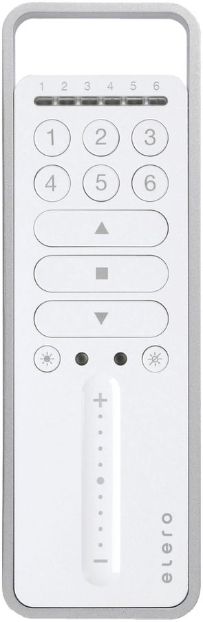 Telecomando RF elero ProLine VarioCom Slide 6-canale a batteria bianco