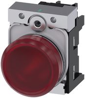 Leuchtmelder Siemens SIRIUS ACT m.Halter+LED 230VAC rot Metall hochglanz