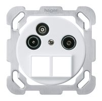 Presa d'antenna INC TV-R-Dati basico HMS B 2GHz 19db bianco