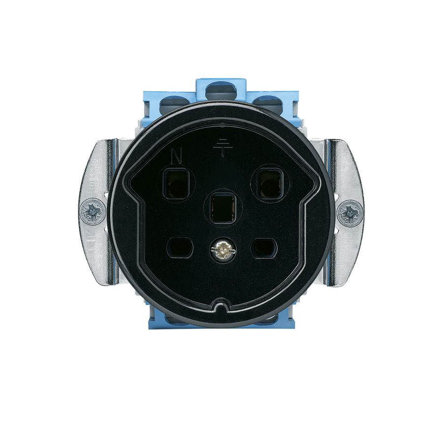 Steckdose HA basico Typ 25 mit Steckklemmen schwarz