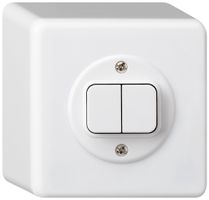 AP-Drucktaster basico 2×AR/1L weiss