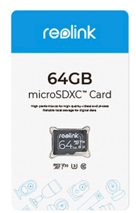 Speicherkarte Reolink 64GB microSD XC Class10 V30 A2 UHS-3