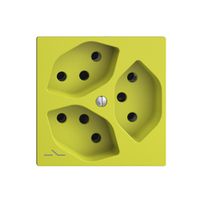 UP-Steckdose 3×T13 1×S EDIZIOdue lemon