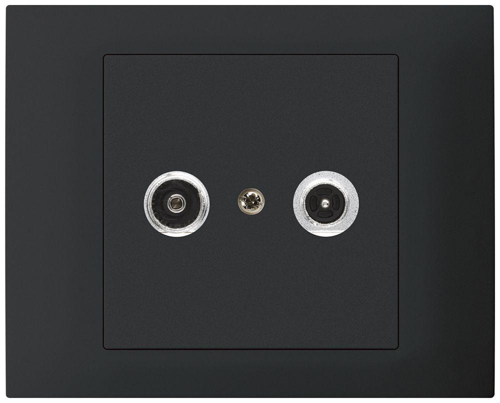 EB-Antennendose kallysto R-TV Bauart T mit EB-Dose G3 14dB 2GHz schwarz