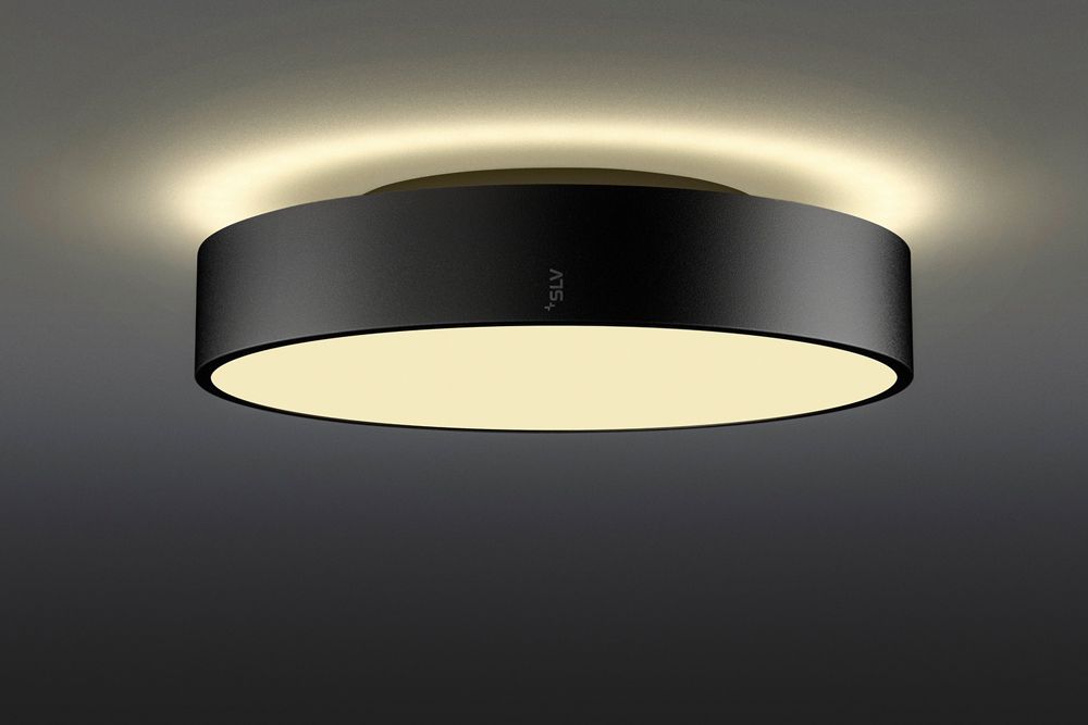LED-Deckenleuchte SLV MEDO PRO 40 19W 2650lm 930/940 IP50 DIM Ø380mm schwarz