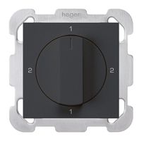 Interruttore rotativo INC kallysto 3/1L nero con manopola