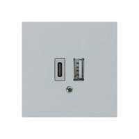 Presa di carica USB kallysto 18W PD 1×tipo A 1×tipo C grigio chiaro