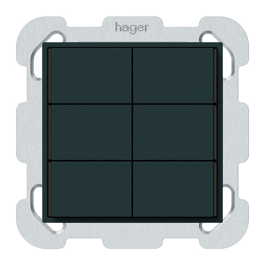 Poussoir KNX ENC KAL 6×touches 6×points actionnables LED noir
