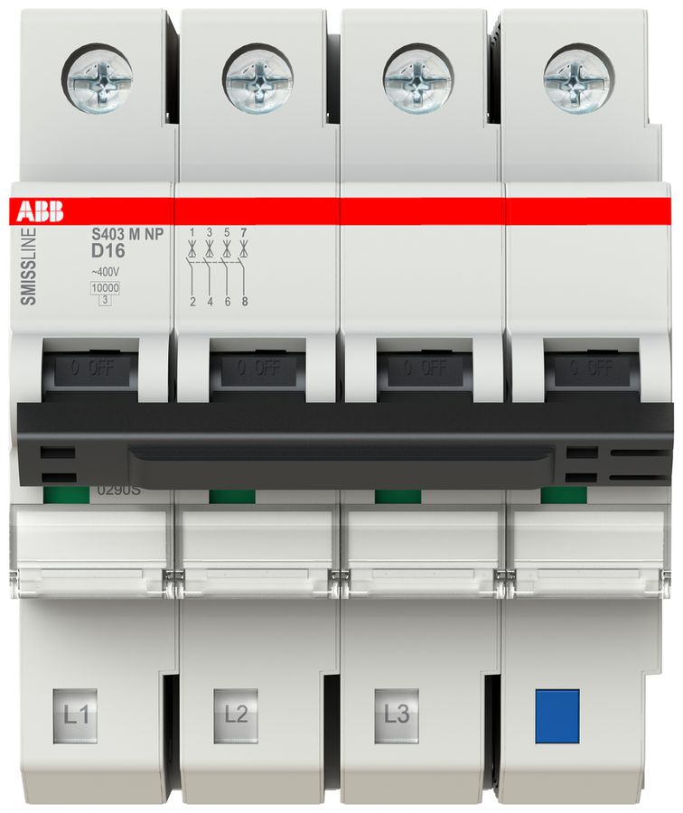 Leitungsschutzschalter SMISSLINE TP S 4×16A D 10kA NP