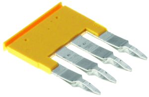 Connexion transversale Weidmüller ZQV 4/4 branché 4L 6.1mm isolé 32A jaune