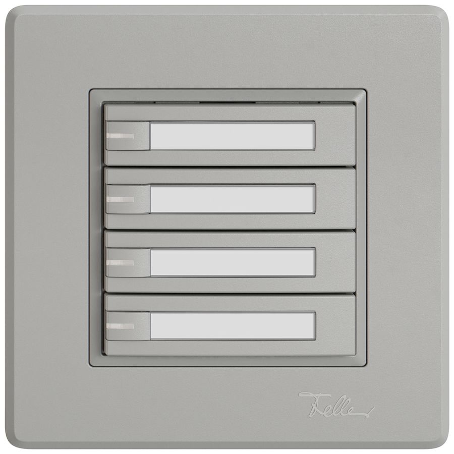 Poussoir KNX RGB ENC EDIZIO.liv SNAPFIX® capteur temp.RGB-LED étiqu.4×com.1T grc